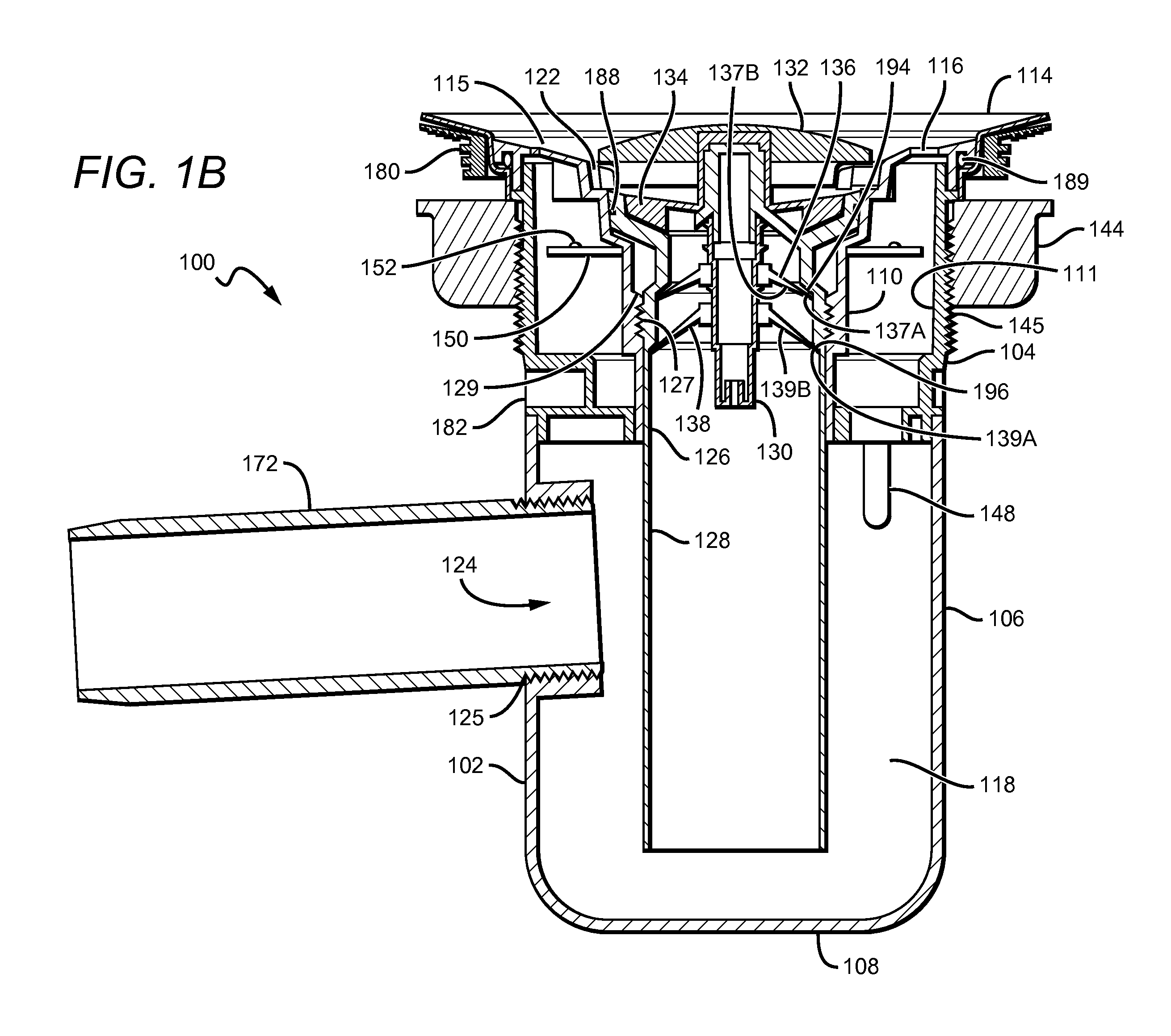 Drain Cartridge Having Removable Valved System