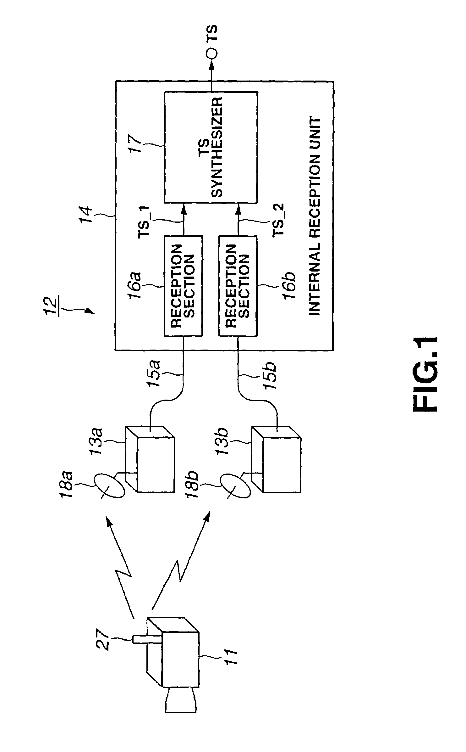 Digital data radio receiving device and method