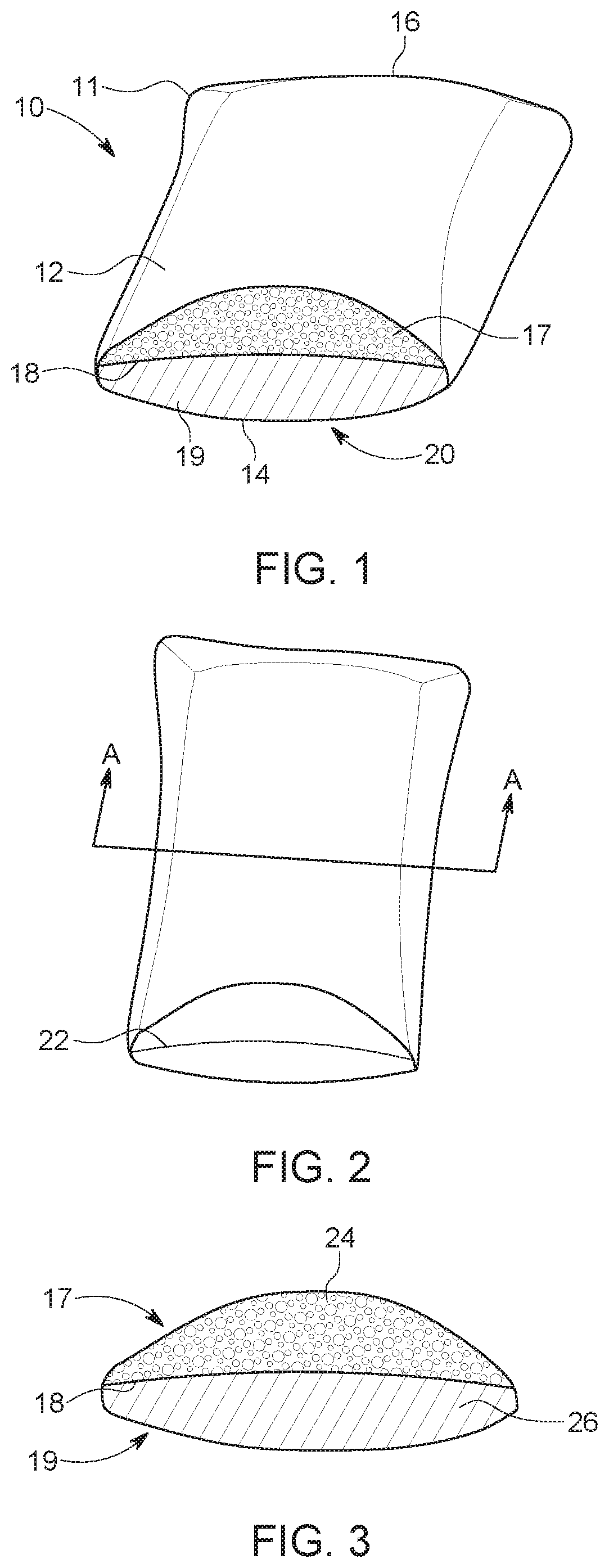 Pillow with separate interior compartments