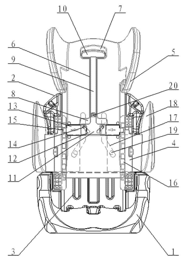 Full-azimuth, three-dimensional and adjustable children vehicle-mounted restraint system