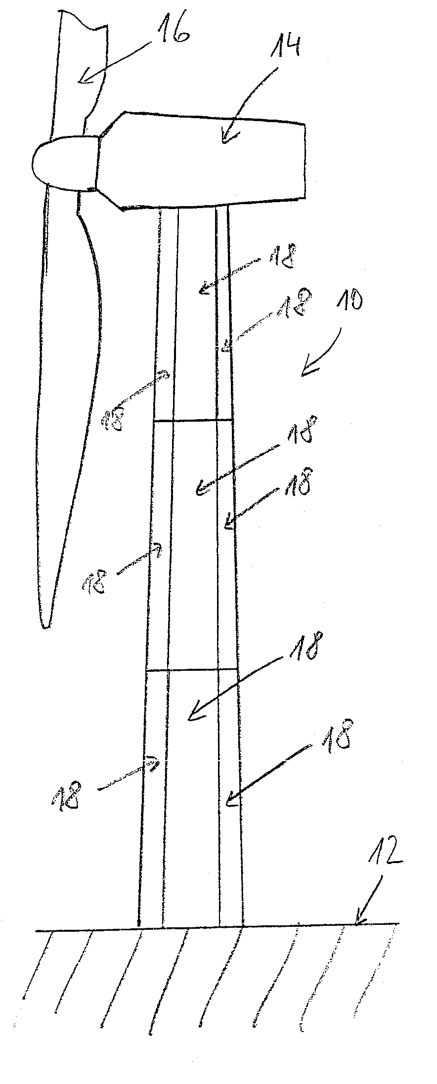 Wind energy plant tower