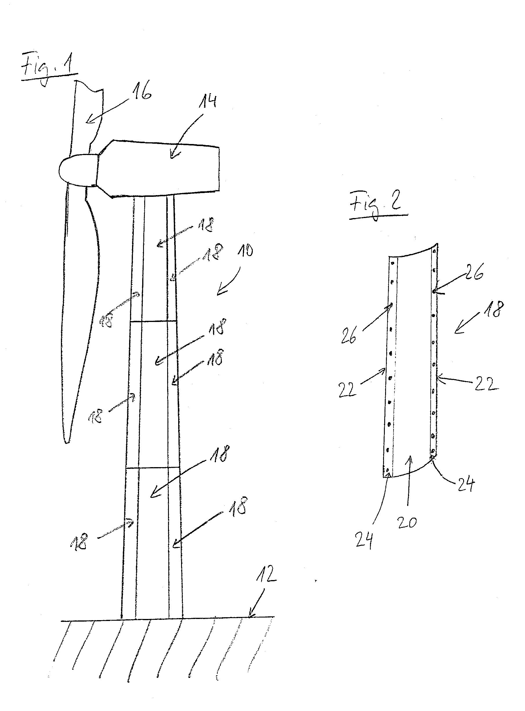 Wind energy plant tower