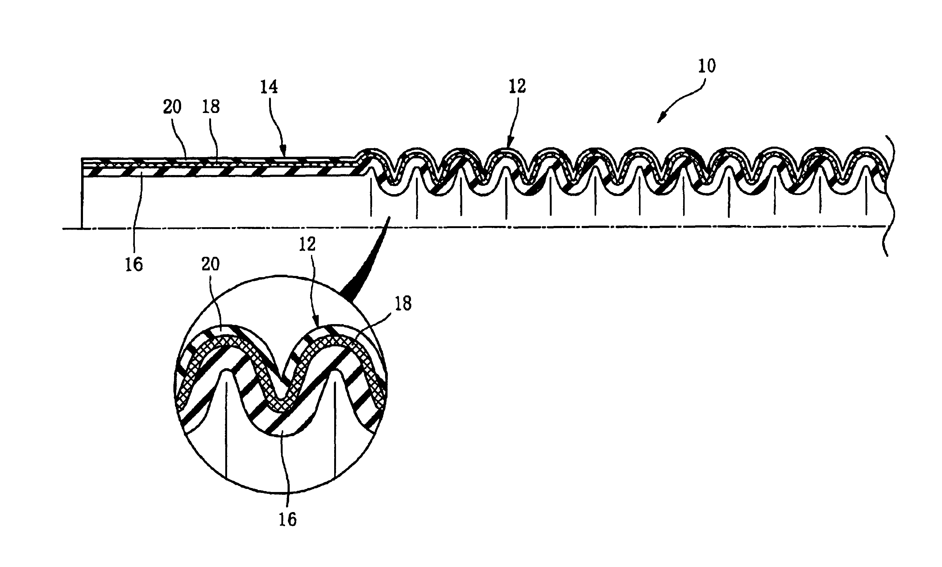 Vibration absorbing hose