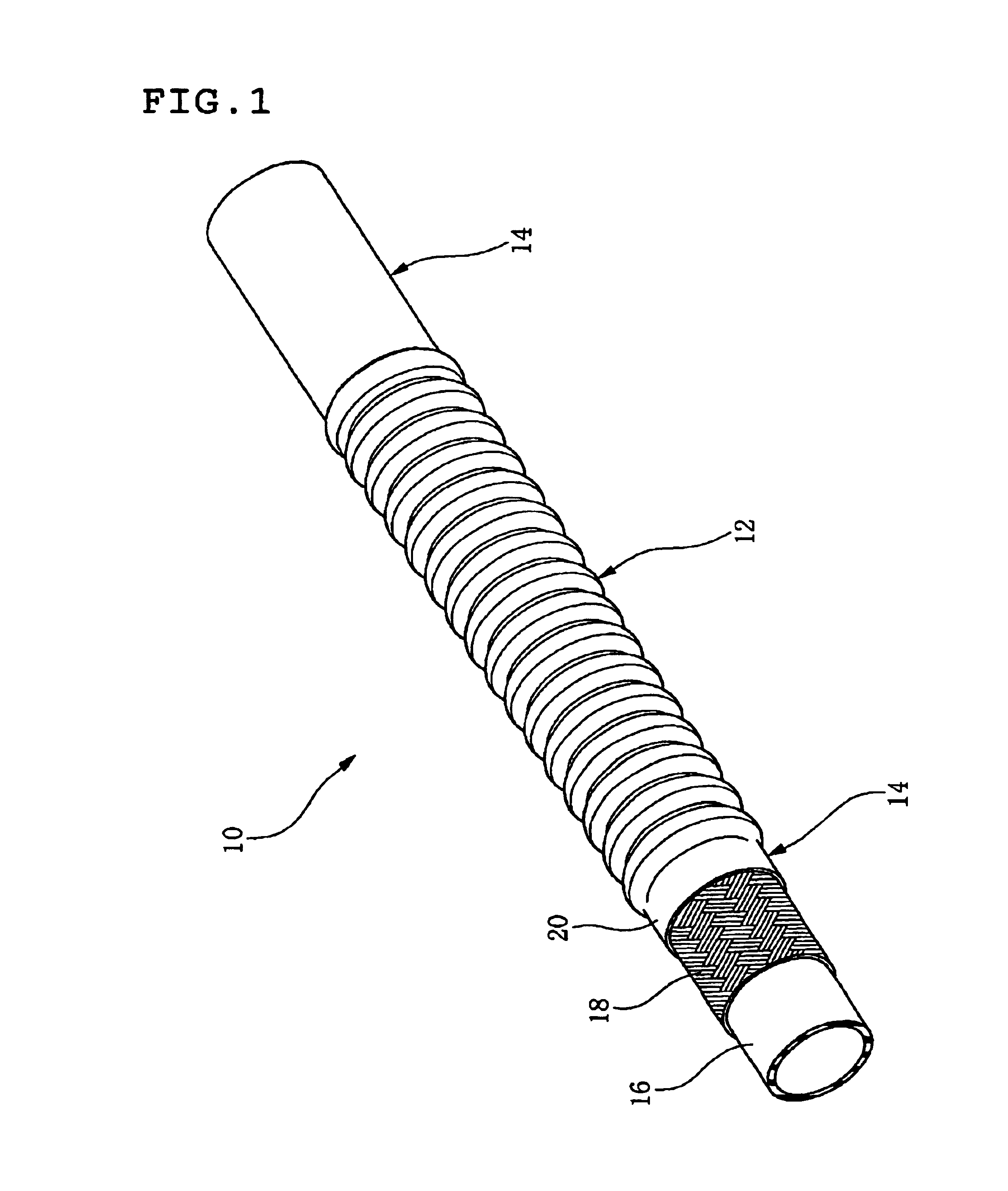 Vibration absorbing hose