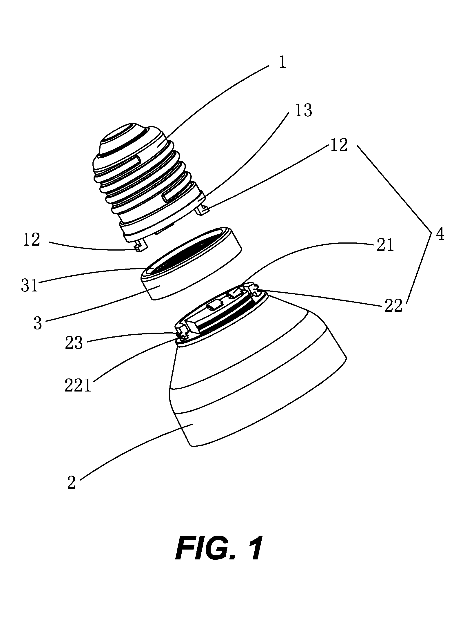 Detachable lamp socket