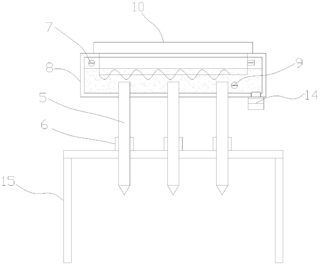 Leather perforating device for assembly line