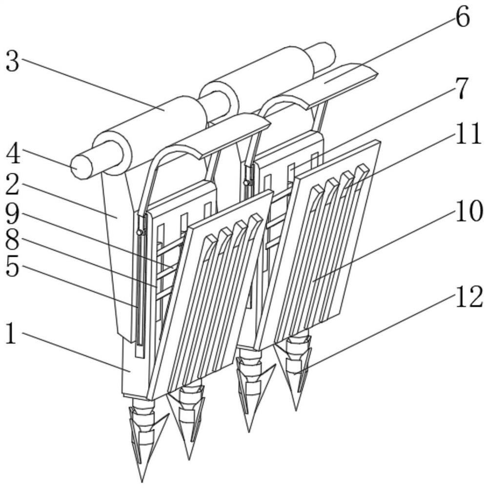 Self-adaptive stress absorption power generation protective baffle guardrail for embankment protection