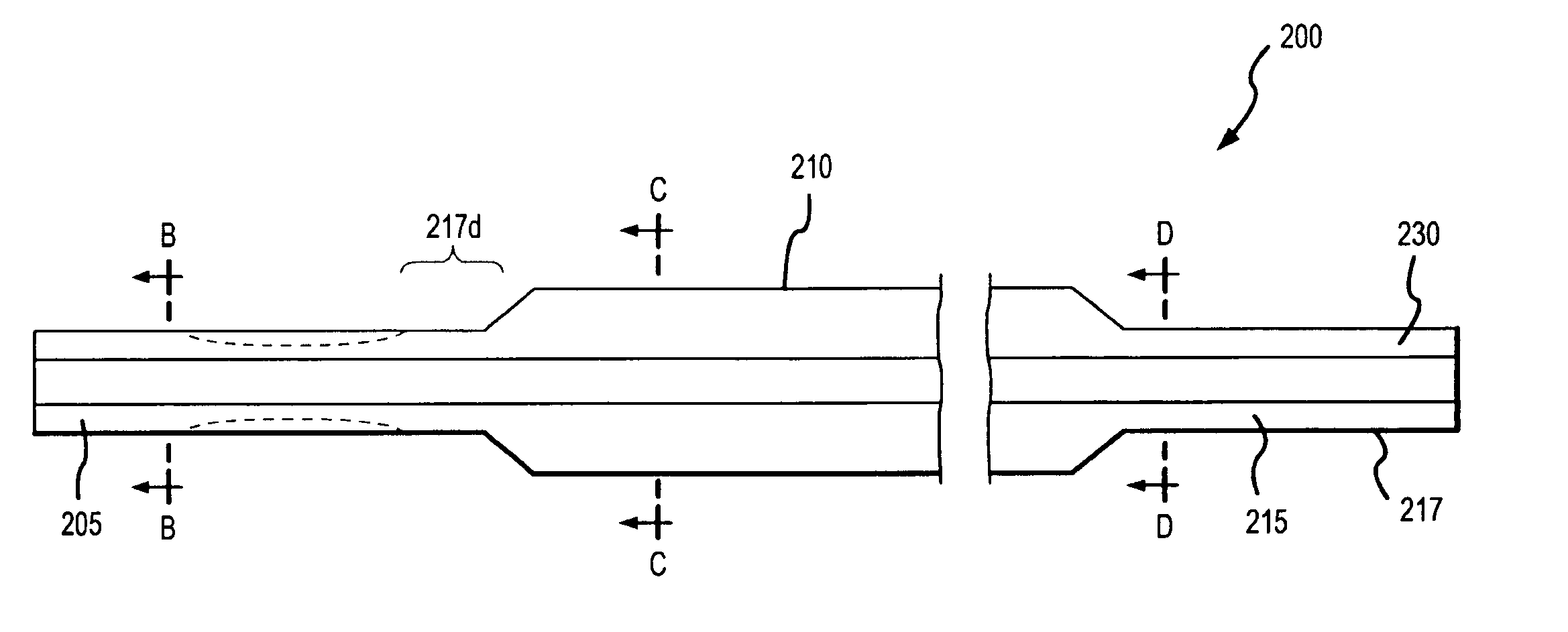 Sports shaft with variable contour