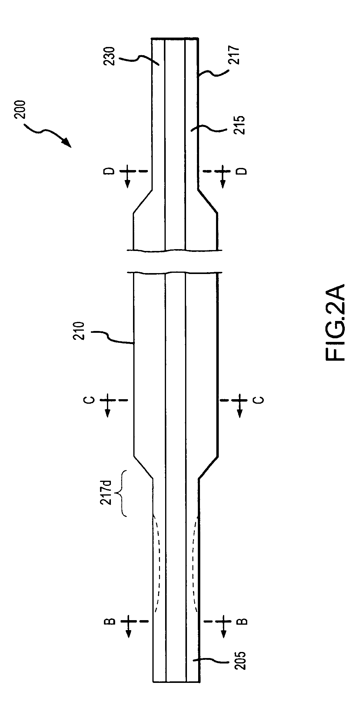 Sports shaft with variable contour