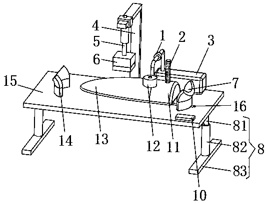 Shoemaking stamping machine with adjustable height