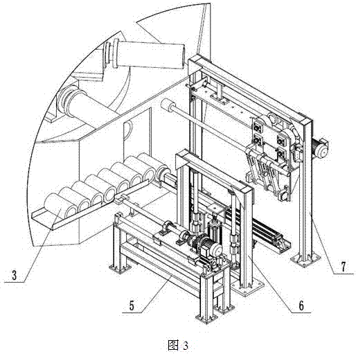 Automatic cleaning device of cylinder liner blank casting machine mould