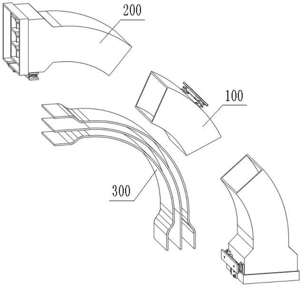 Bus duct corner connecting device