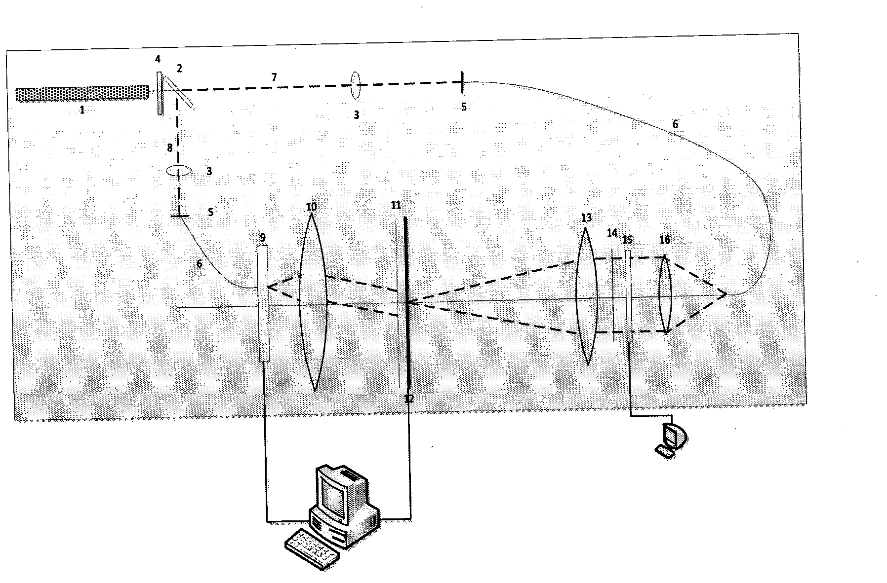 Monochrome full-parallax holographic three-dimensional one-step printer light path structure