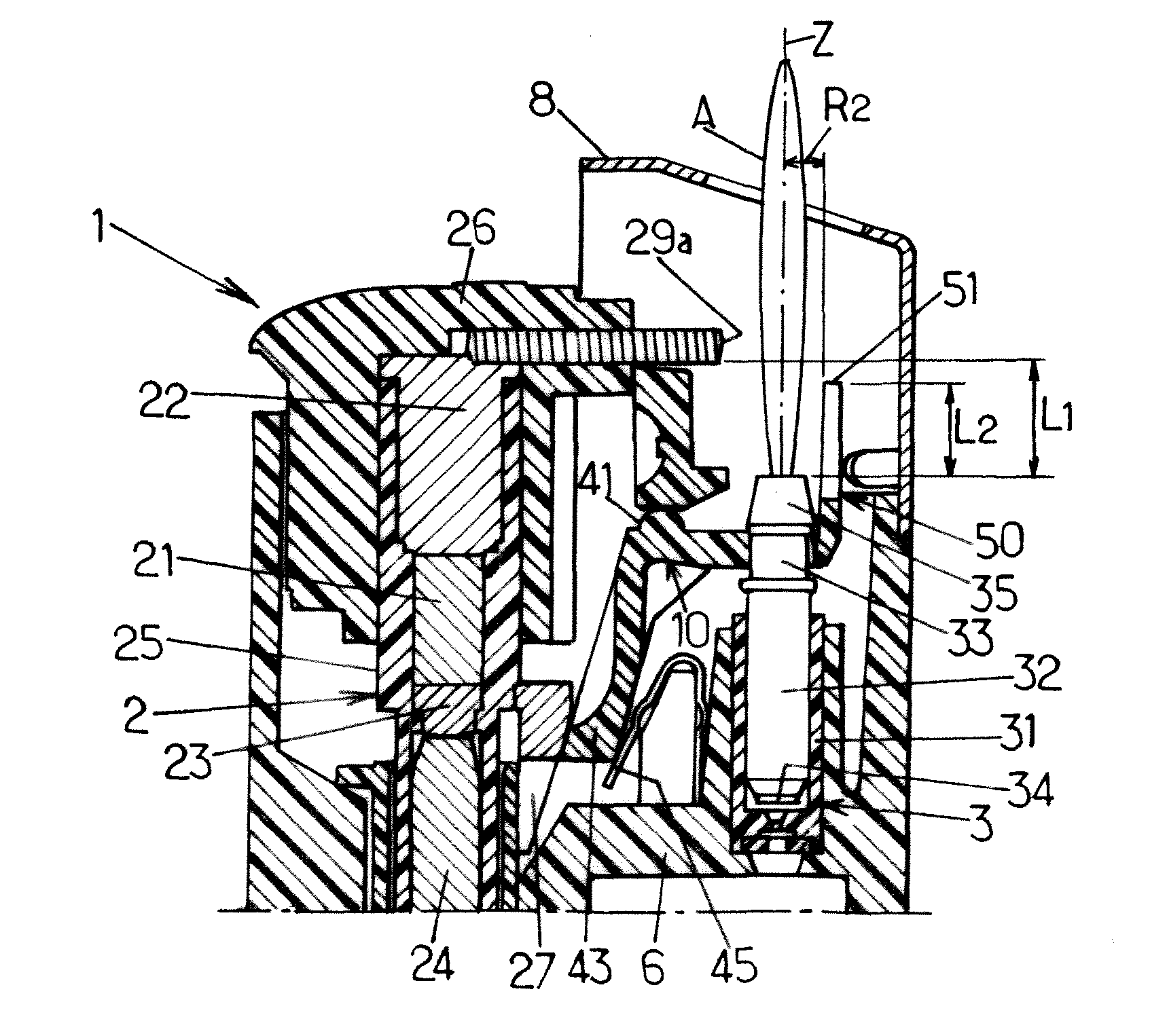 Lighter with piezoelectric ignition