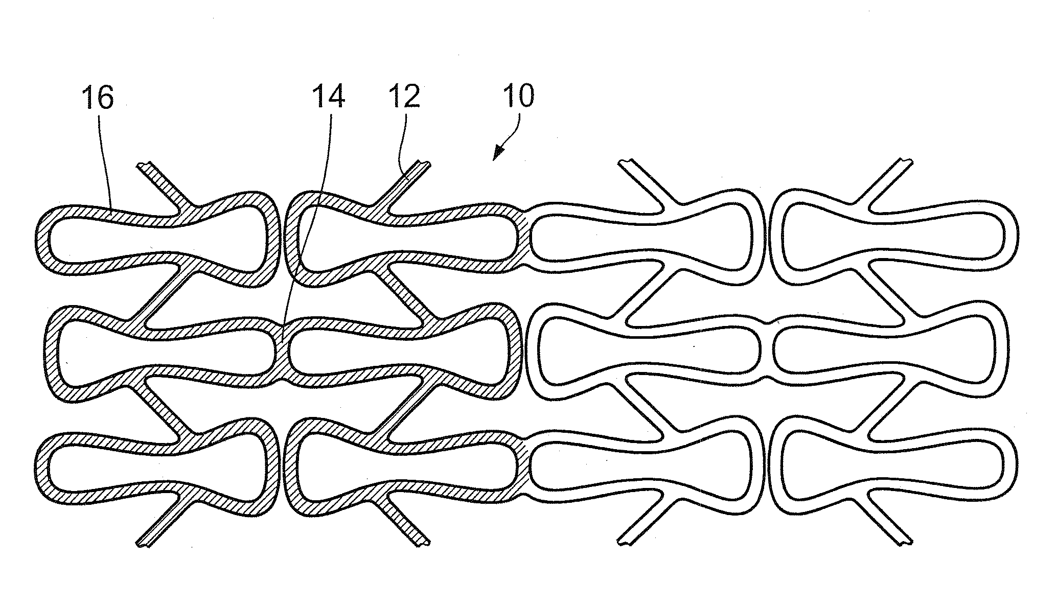 Endovascular implant with active coating