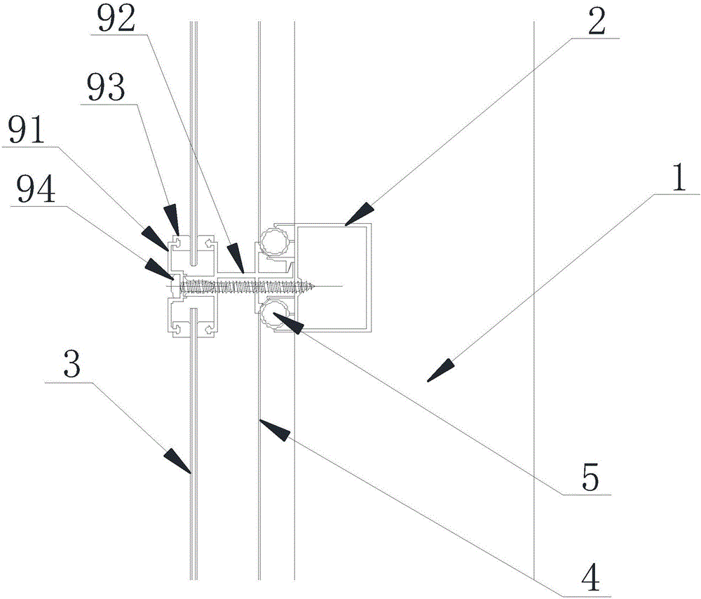 Curtain wall with solar air and hot water heat collector