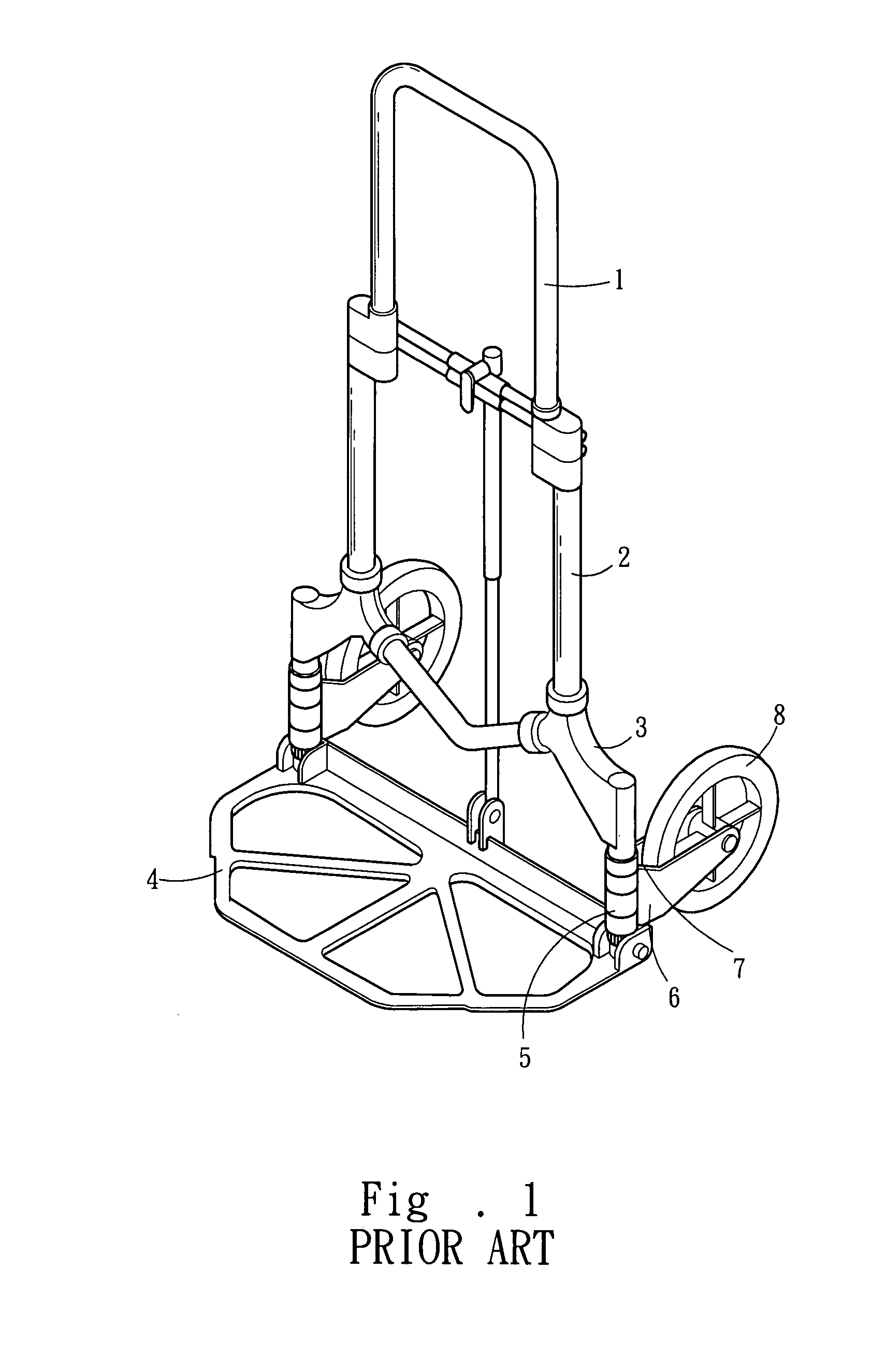 Foldable handcraft capable of being carried about on its wheels after being folded