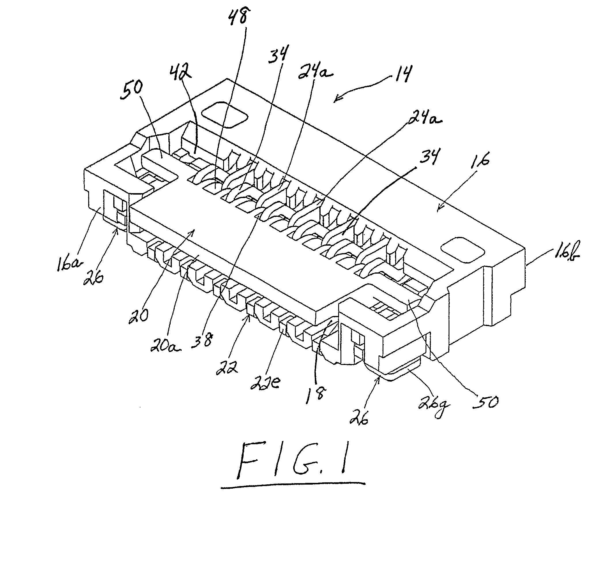 Flat circuit connector with pivoted actuator