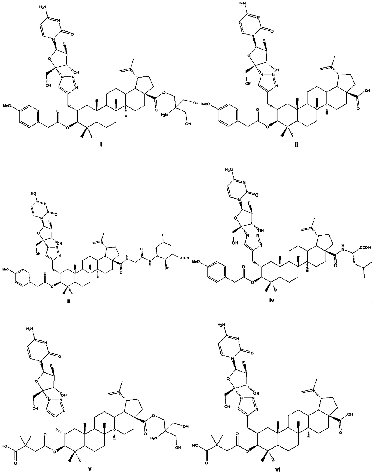 Betulinic acid derivative and synthesis method and application thereof