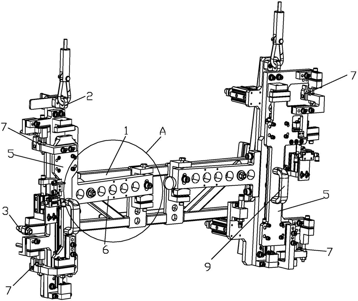 Automobile four-door hinge mounting harness and using method thereof