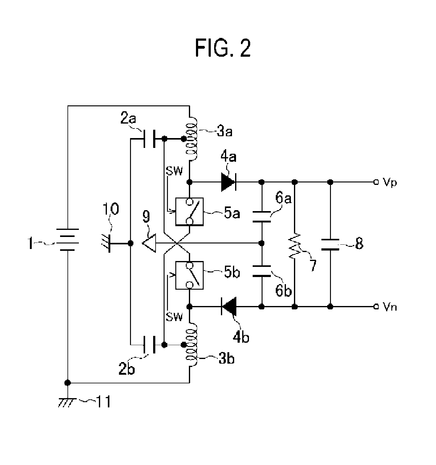 Switching power supply device for noise reduction