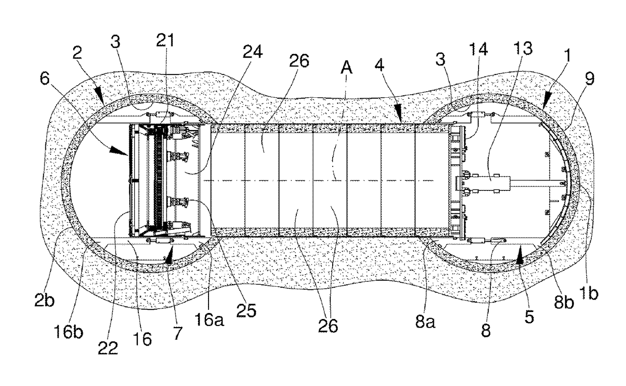 Procedure for the construction of cross passages in double pipe tunnels