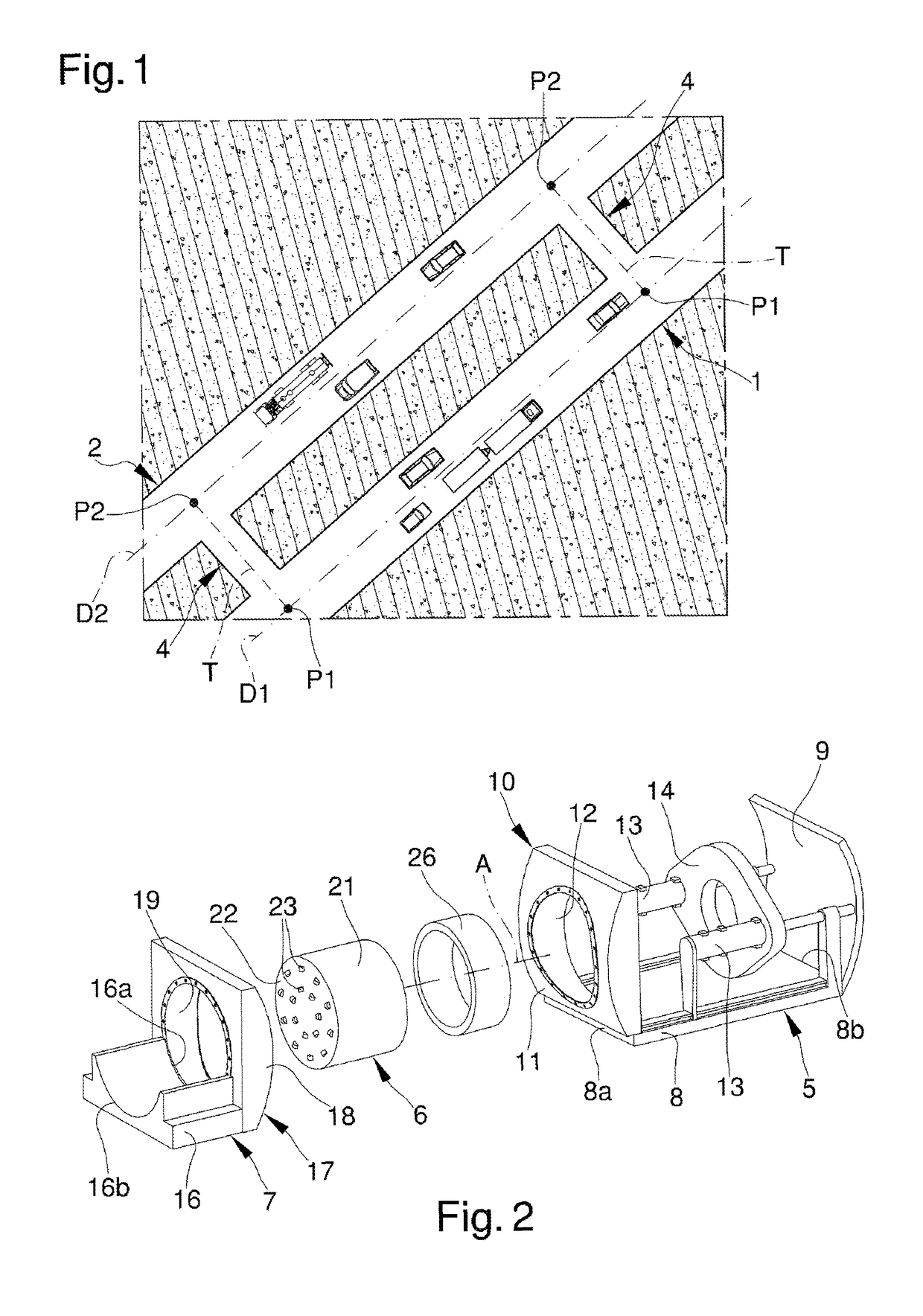 Procedure for the construction of cross passages in double pipe tunnels