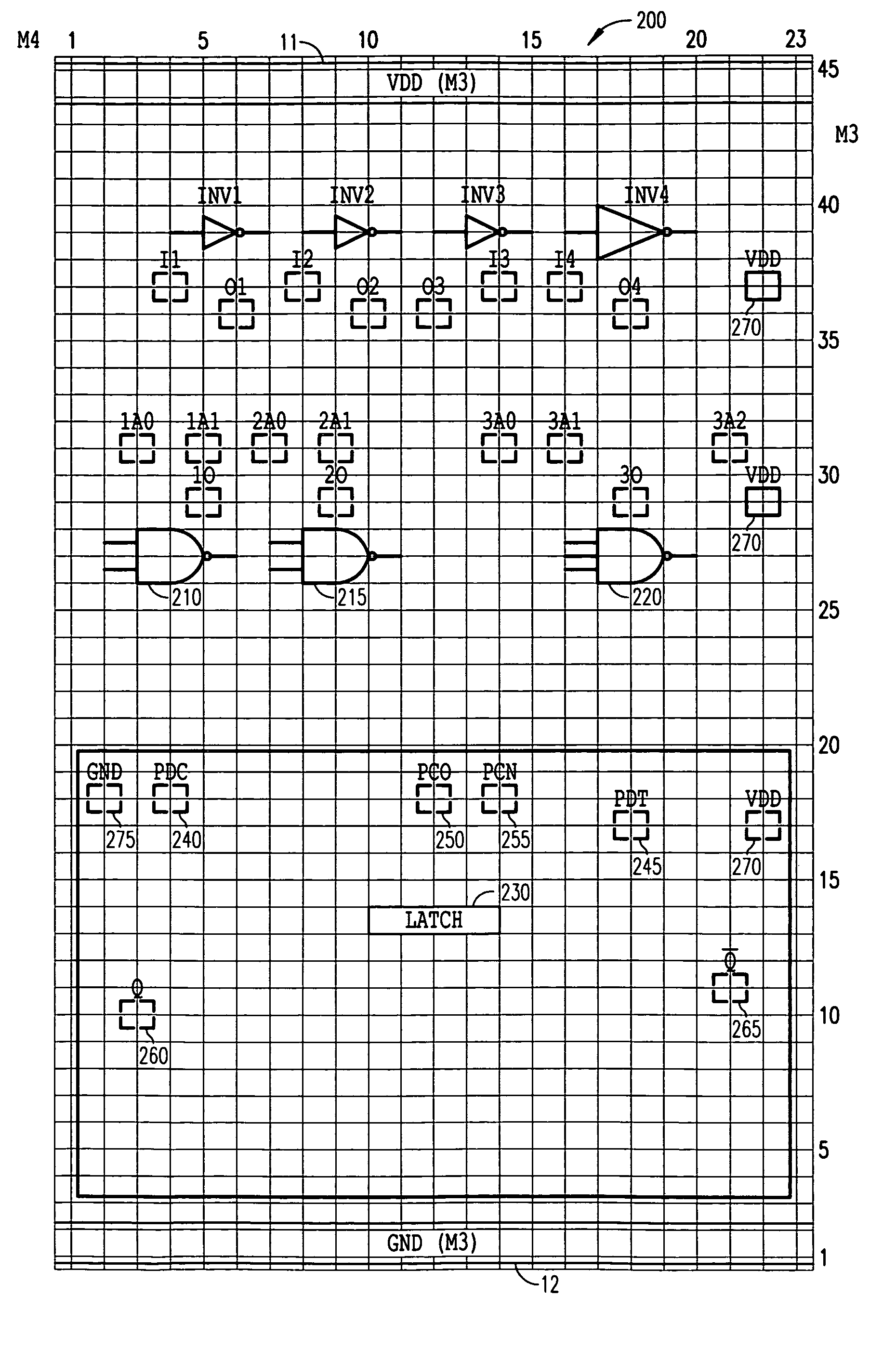 Method for designing structured ASICs in silicon processes with three unique masking steps