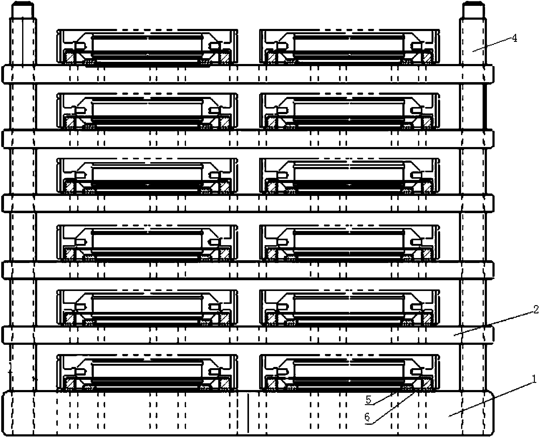 Charging basket for thermal treatment of synchronizer gear hub