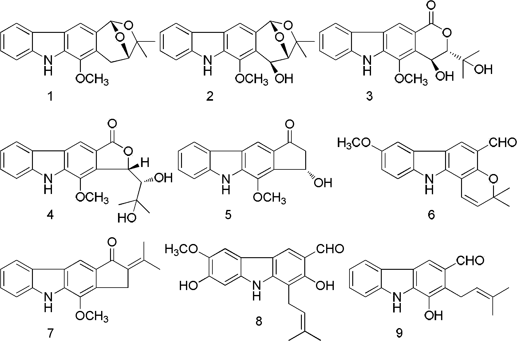 Carbazole alkaloids of clausena lansium and preparation method thereof and medical composition and use thereof