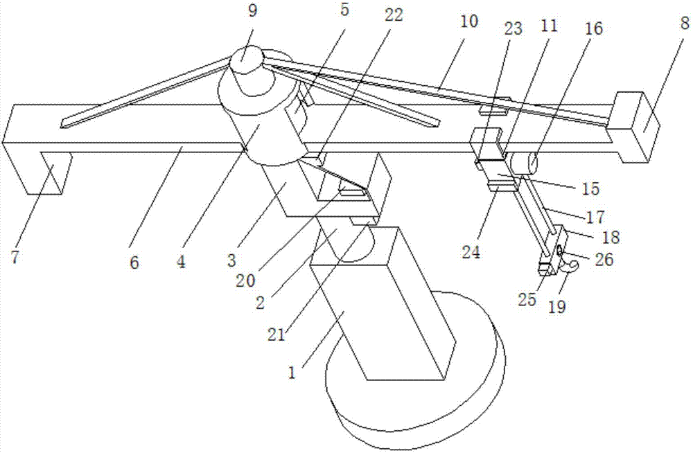 Accurately positioned tower crane