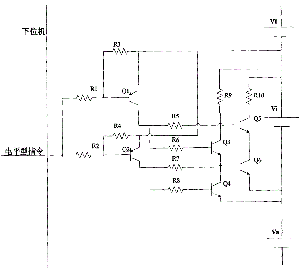 Balanced charge control system of lithium ion storage battery group