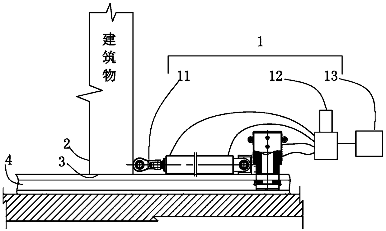 Full-automatic translation device for buildings and construction method thereof