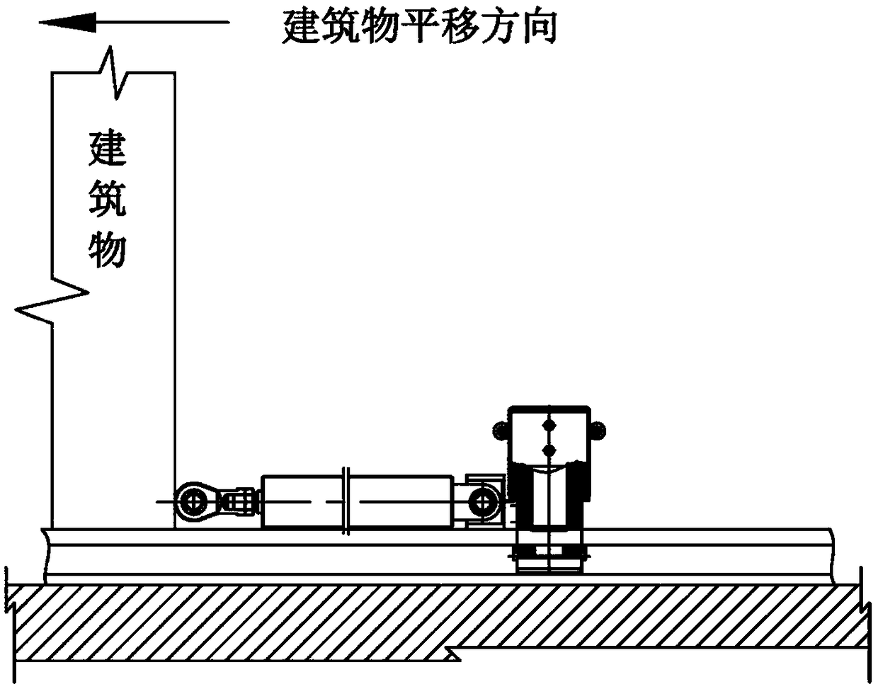 Full-automatic translation device for buildings and construction method thereof