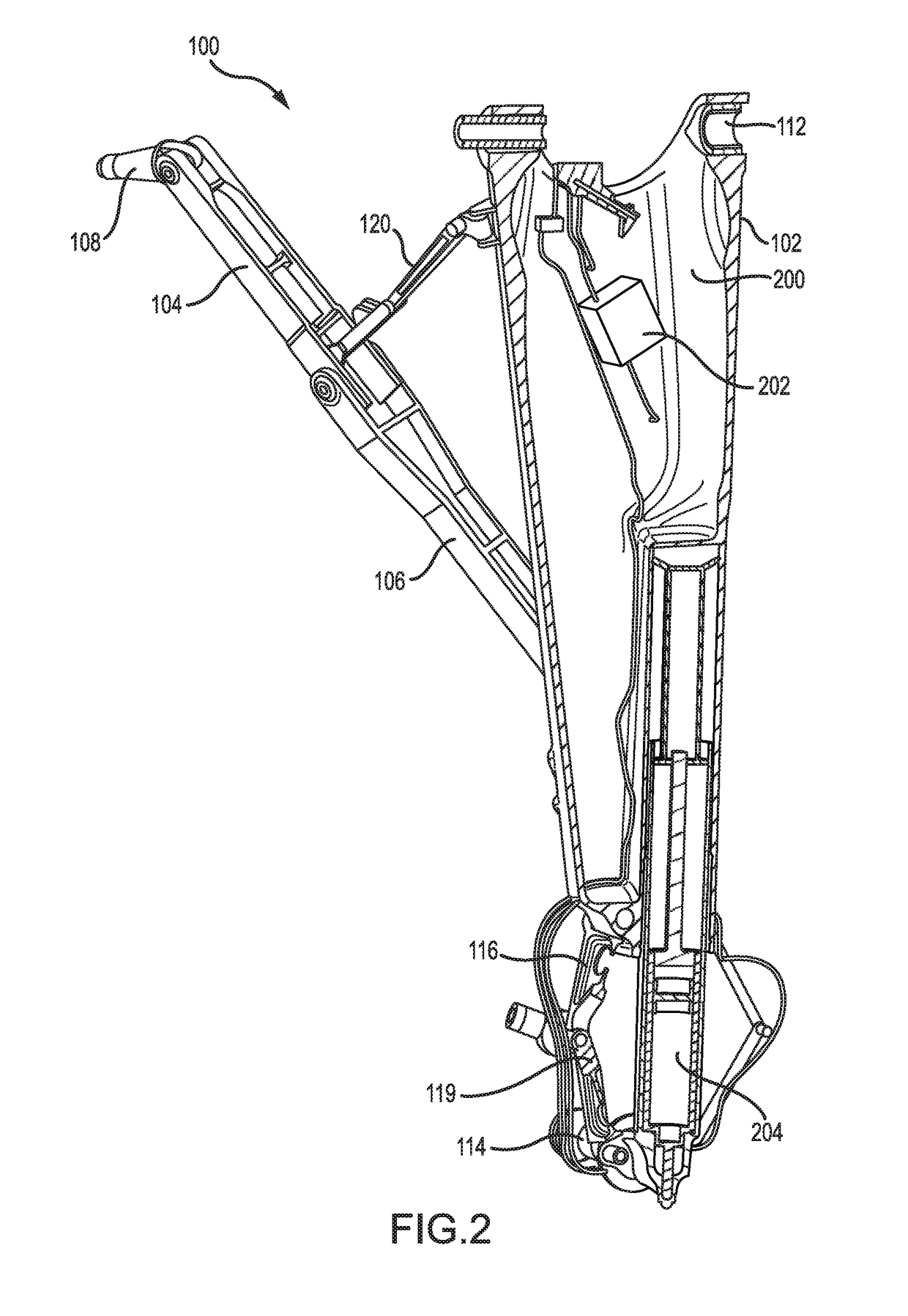 Aerodynamic noise reducing thin-skin landing gear structure