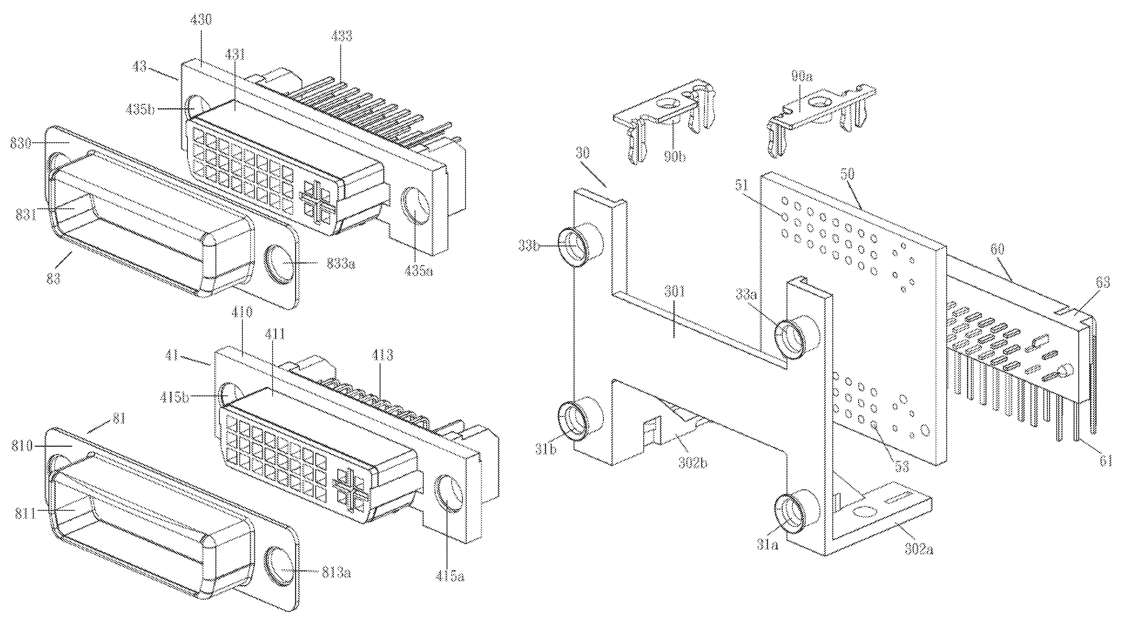 Double visual-interface socket