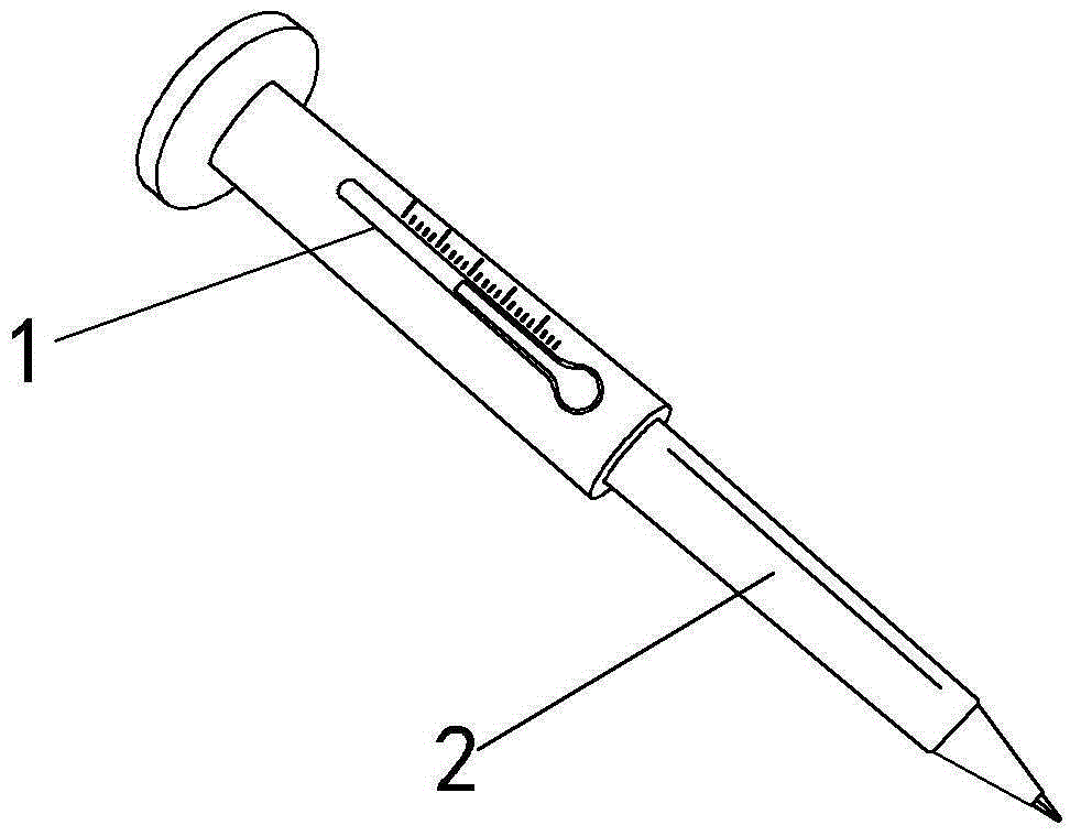 Thermometer capable of sleeving pen