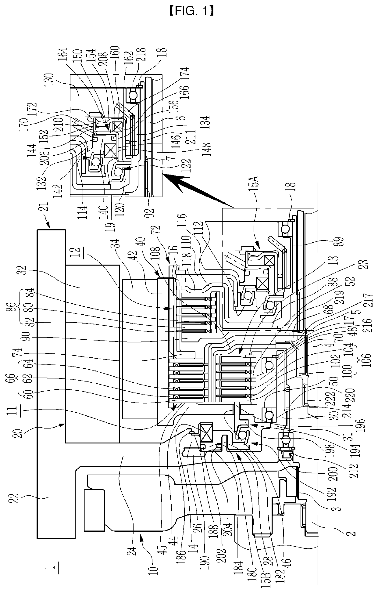 Triple clutch and actuator thereof