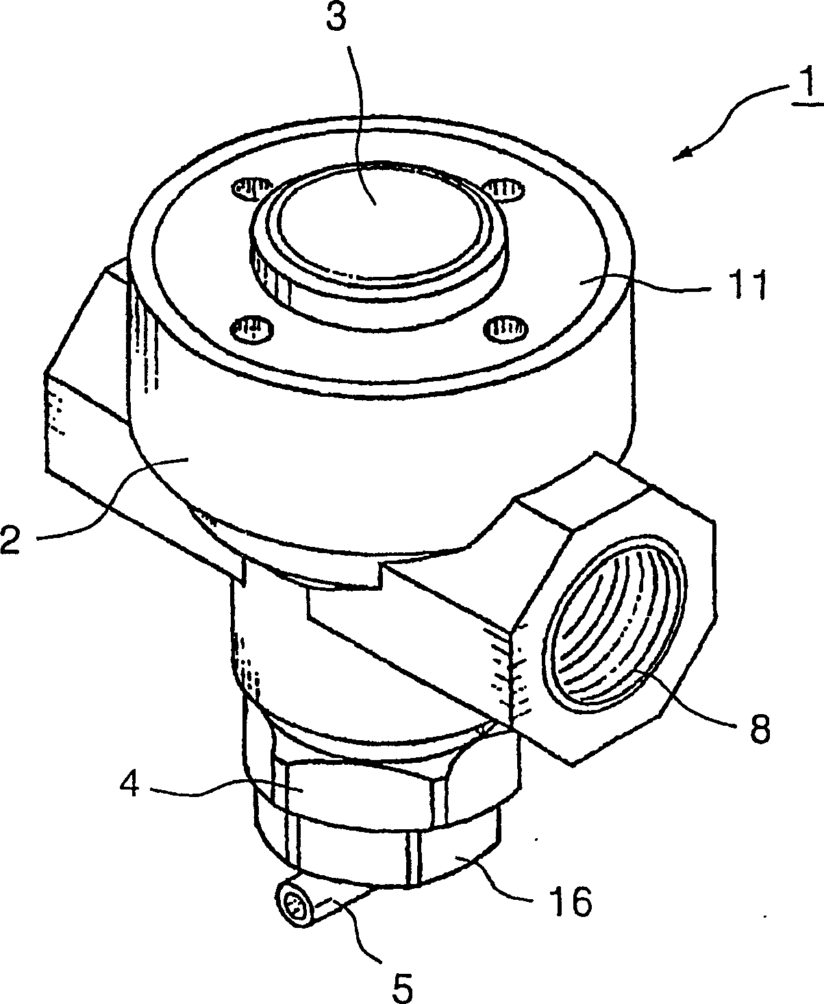 Hydraulic and pneumatic operative diaphragm valve