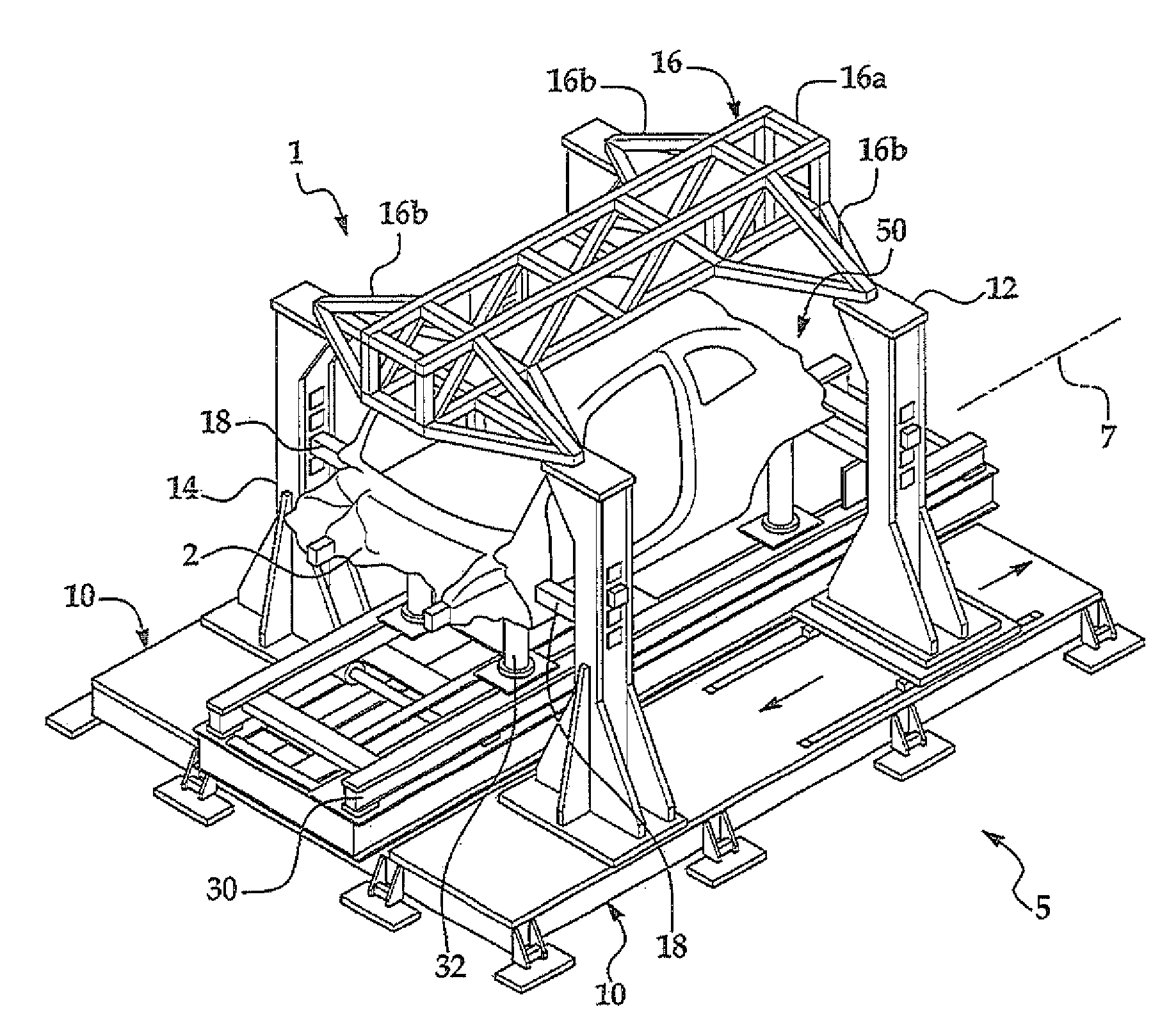 Variable vehicle body fixed framer and method