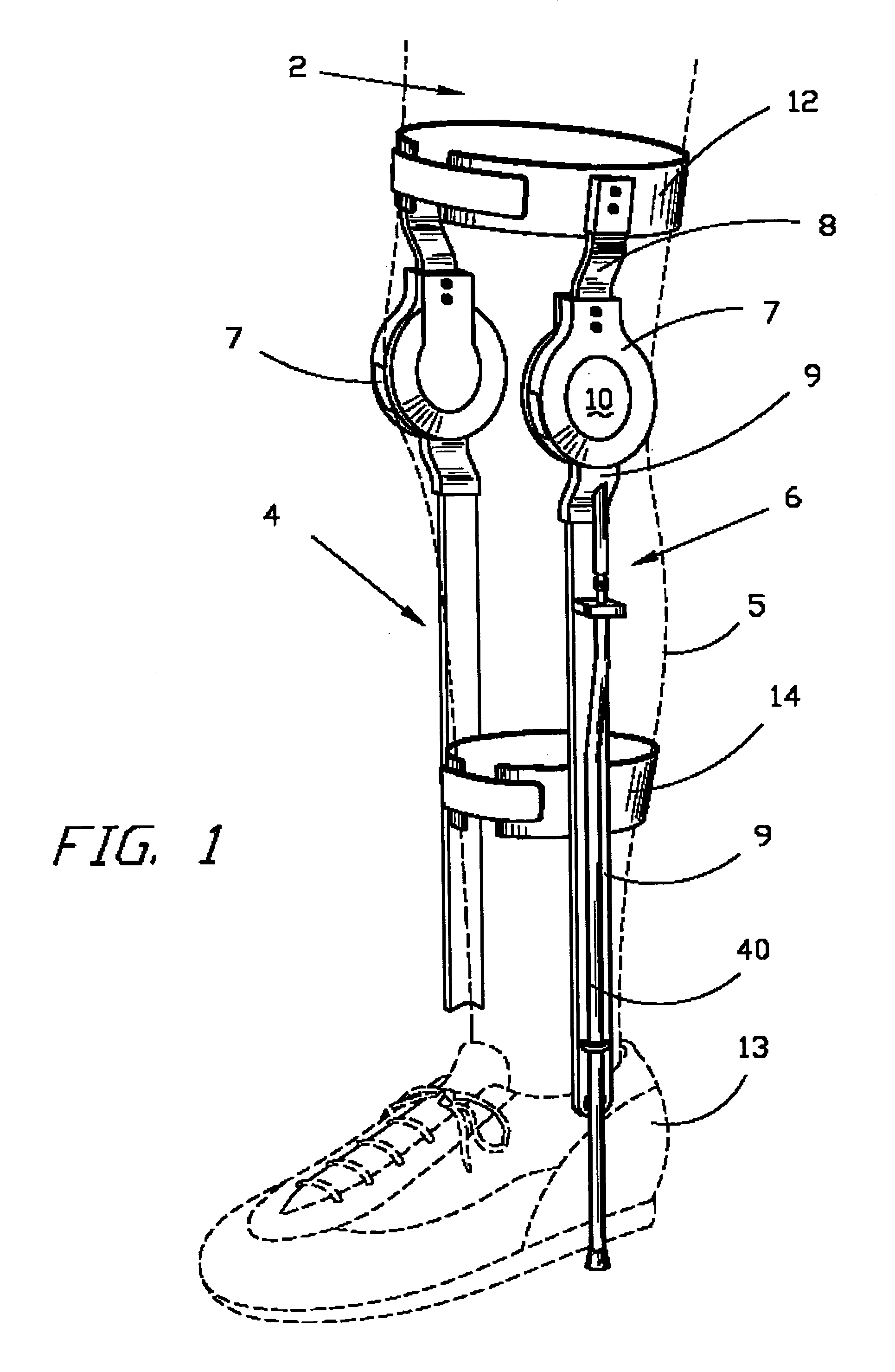 Orthopedic leg brace