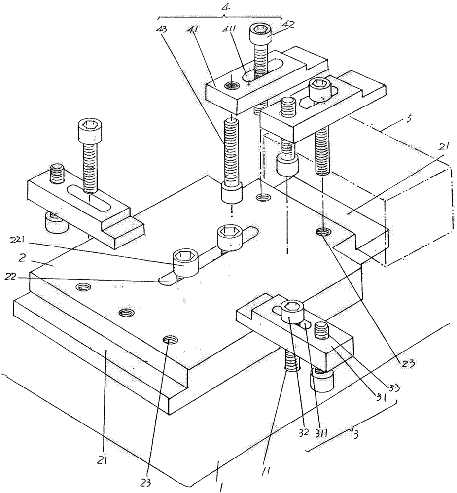 Clamp structure arranged on linear cutting machine