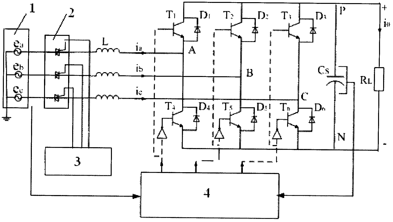 Three-phase pulse width modulation (PWM) rectifier soft starting system