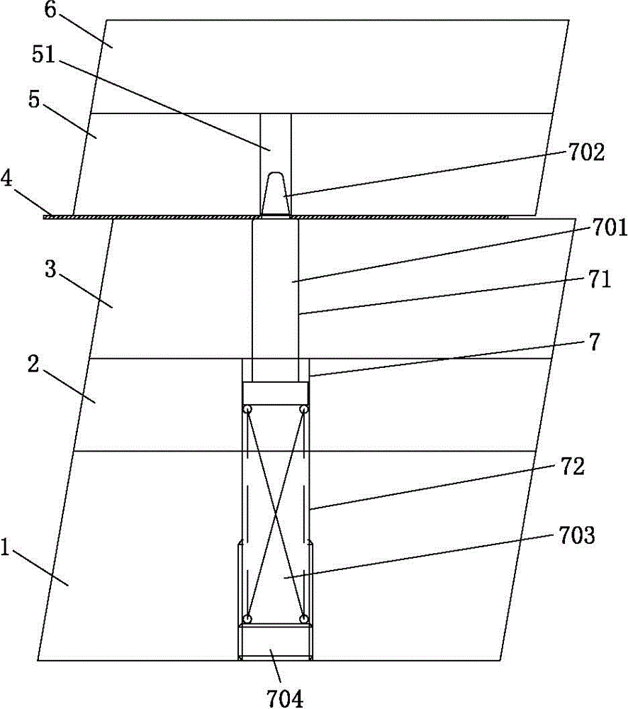 Movable step type located mold