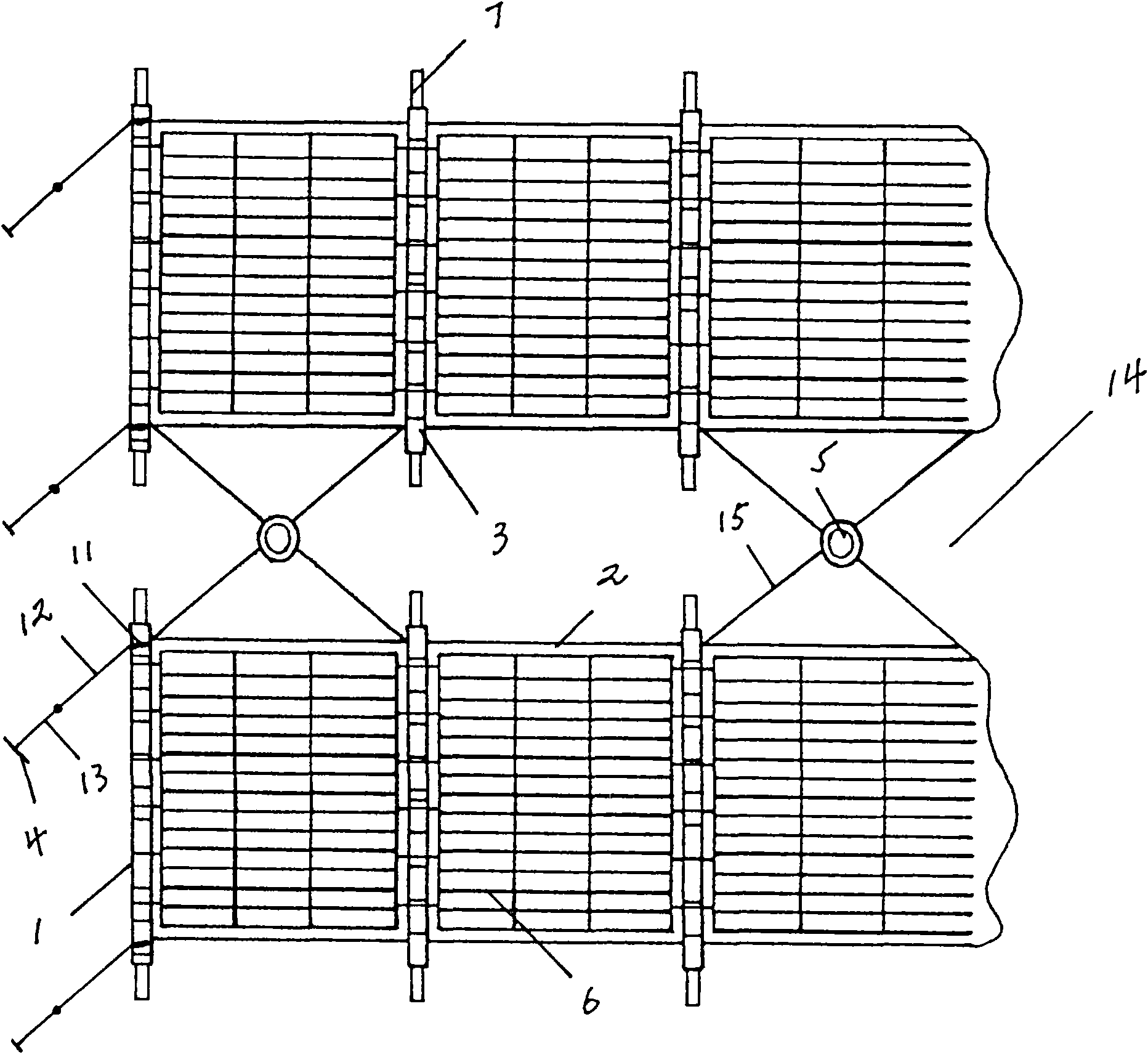 Ecological repairing method of sphagna macroalgae to eutrophic open sea area