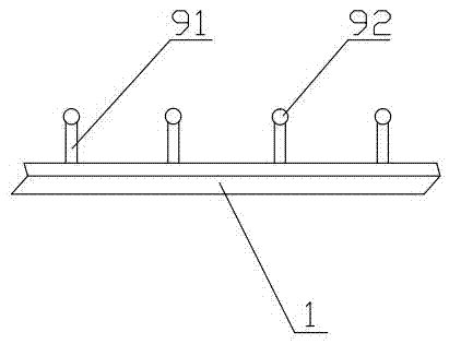 Drilling and fixing platform for steel channel of paying-off tackle main frame