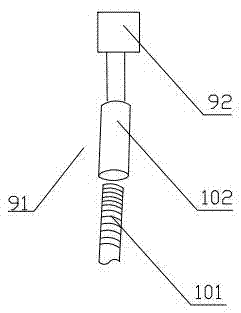 Drilling and fixing platform for steel channel of paying-off tackle main frame