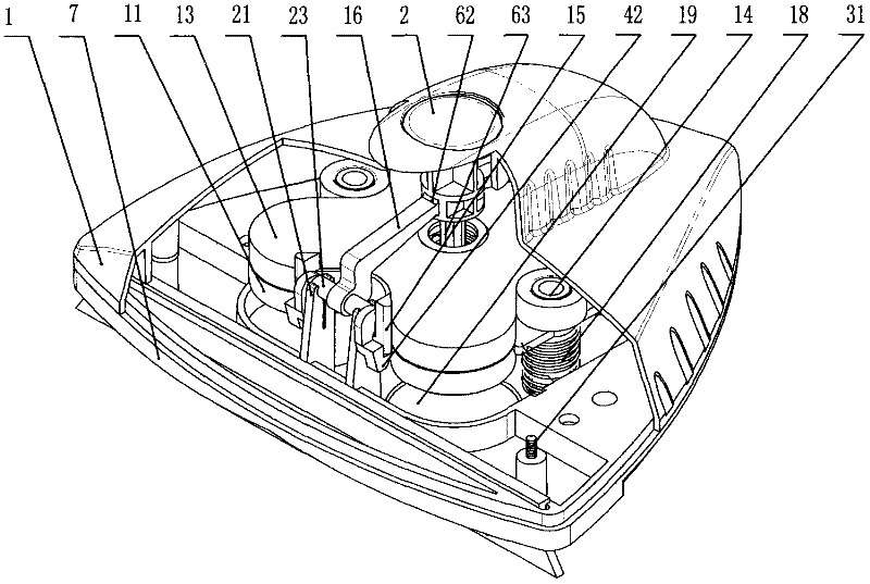 Safe multi-gear magnetic force glass-wiping device