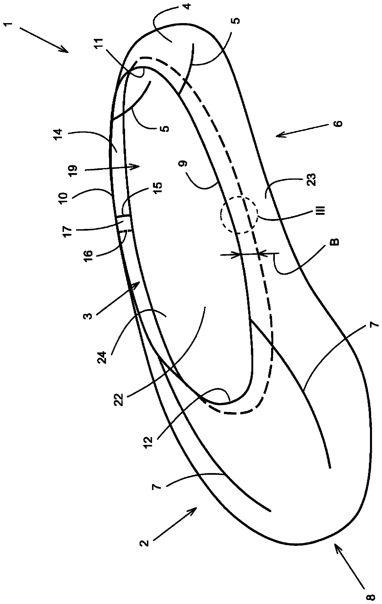 Footlet as well as method for manufacturing such a footlet