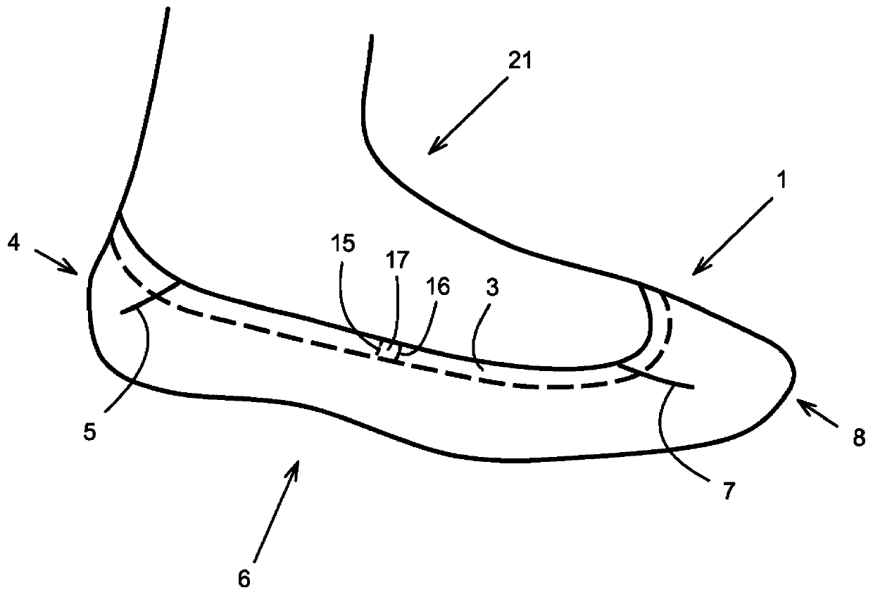 Footlet as well as method for manufacturing such a footlet